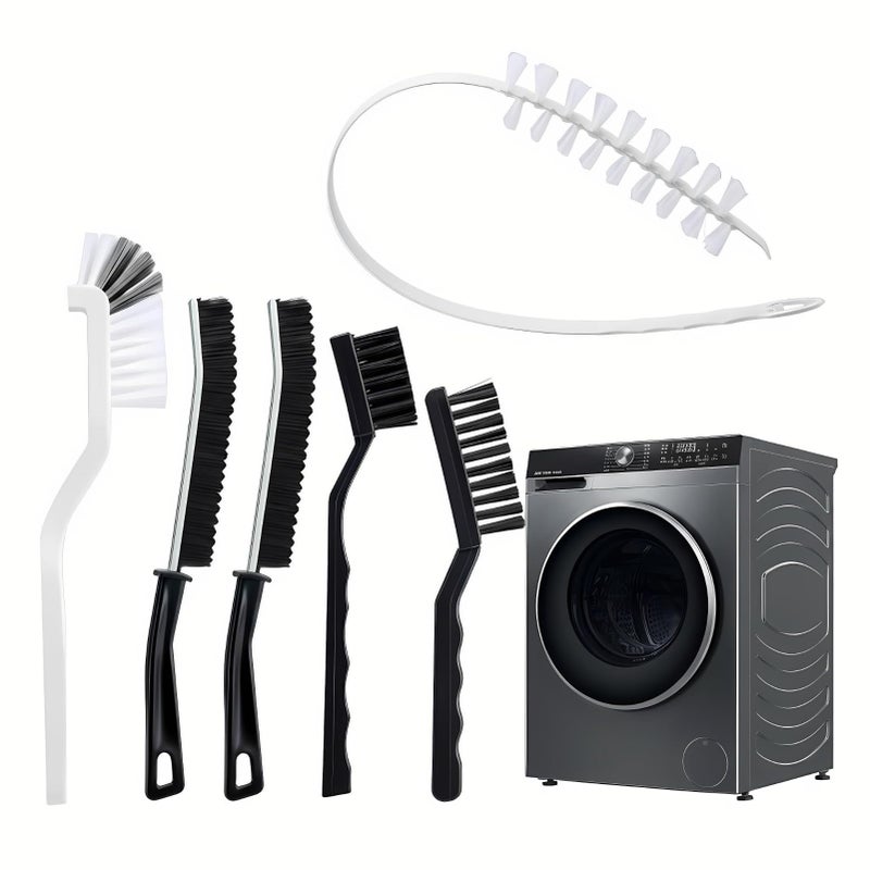 Teiniuby 6 Pcs Washing Machine Cleaning Brush Kits,Front Load Washer Cleaner Brushes Tools -1 Pcs Drum Laundry Cleaning Brush and 5 Pcs Crevice Cleaning Brushes for Tight Spaces and Washer Rubber Seal - Image 1